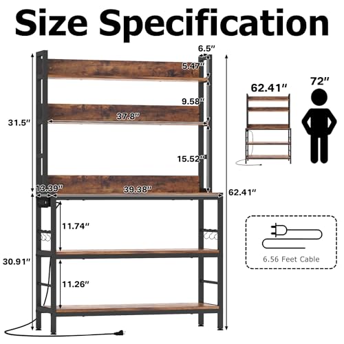Kitchen Baker’s Rack with Power Outlet
