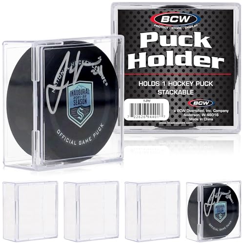 Hockey Puck Display Case Cube Holder 6 (6 Count)