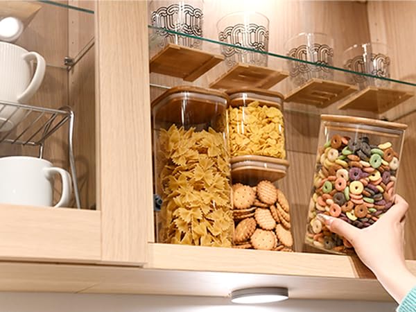 Glass Food Storage Jars Square 44oz (3 Count)