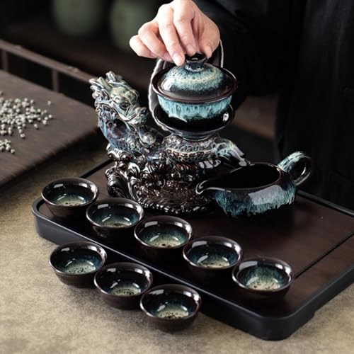 Chinese Gongfu Tea Set Ceramic Teapot with Infuser