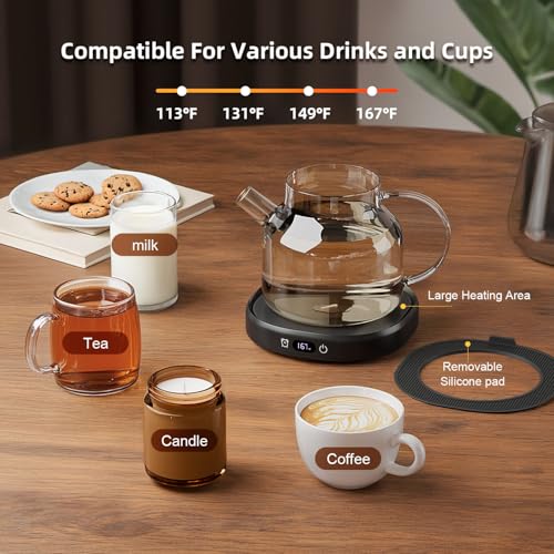 Coffee Mug Warmer Set Smart Electric Cup Candle Warmer for Desk Office