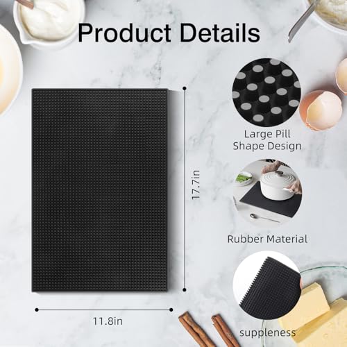 6 Pcs Black Bar Mats for Countertop (6 Count)