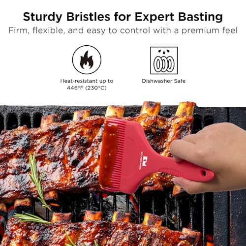Platinum Silicone Extra Wide Pastry & Basting Brush Set (2 Count)