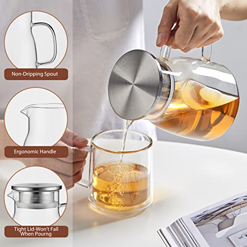 One Touch Glass Teapot