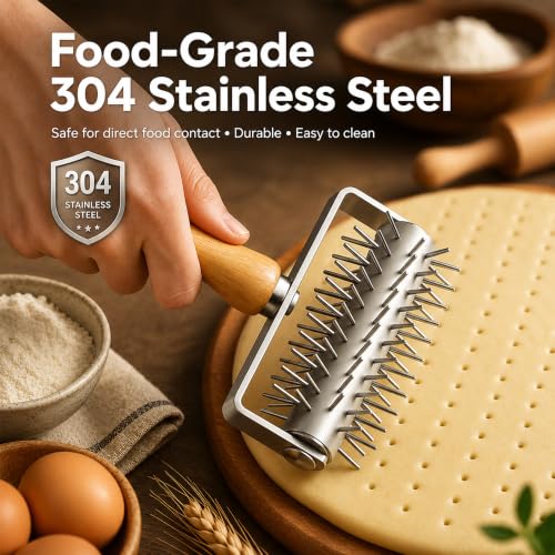 Pizza Dough Docker Roller Stainless Steel