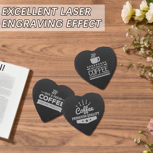 24 PCS Slate Drink Coasters Bulk (24 Count)