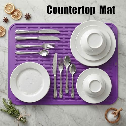 Silicone Dish Drying Mat for Multiple Usage