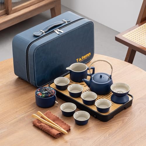 14 Piece Portable Ceramic Travel Tea Set