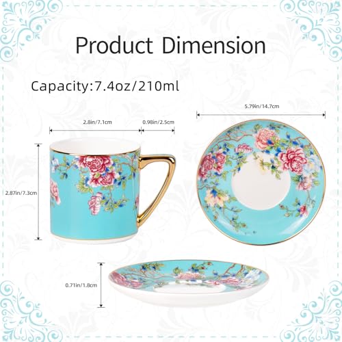 Tea Cup and Saucer (2 Count)