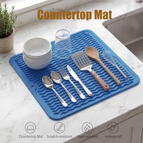 Silicone Dish Drying Mat for Multiple Usage