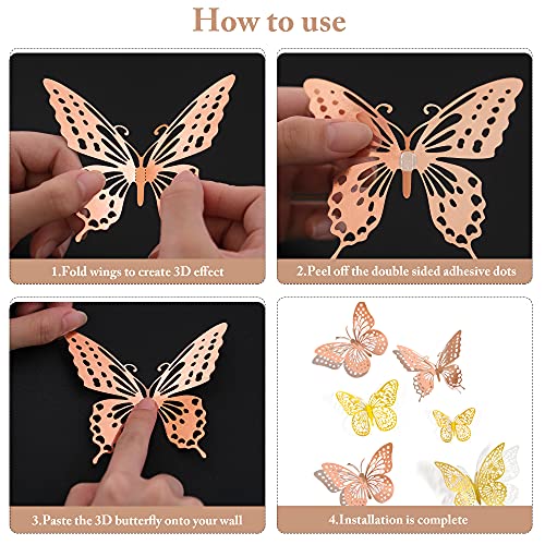 3D Butterfly Wall Decor (48 Count)
