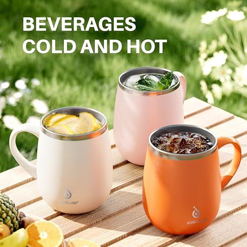 16 oz Insulated Coffee Mug with Lid and Handle