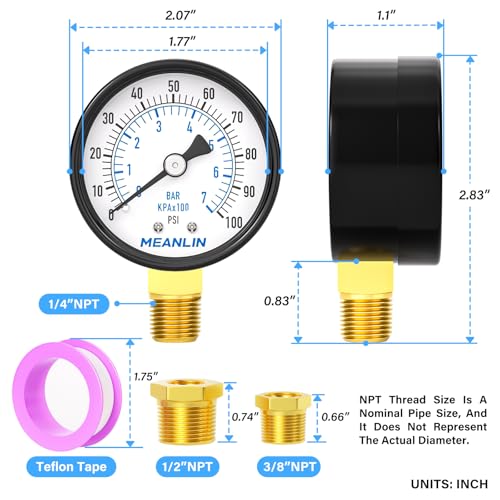 0 100Psi 2" DIAL FACE 1