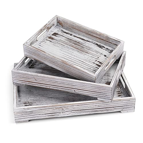 Bamboo Trays for Serving Food with Handles