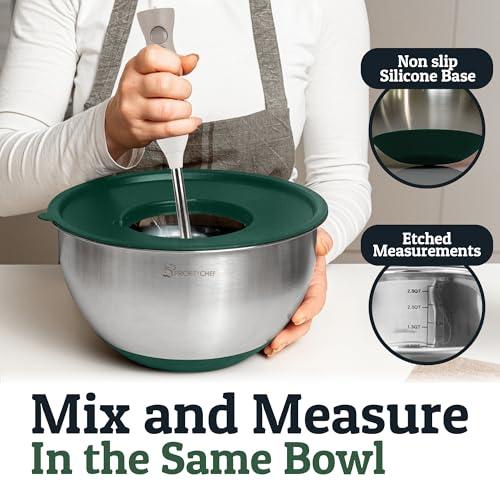 Stainless Steel Mixing Bowls with Lids Set (5 Count)