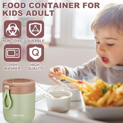 3 Pack Insulated Food Jar Set for Kids 15.2oz Insulated Food Container