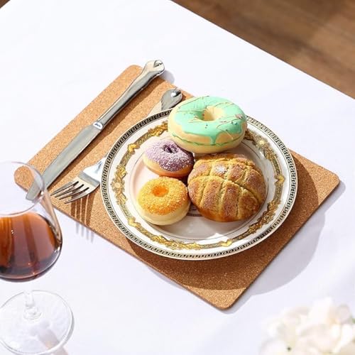 8 Pack Rectangle Cork Board Coasters for Hot Dishes 11'' x 8'' Cork Trivet Placemat Hot Pad Sheet Heat Resistant for Kitchen Countertops Table Pots Pans Restaurant Cafe Wedding Supplies (8 Count)
