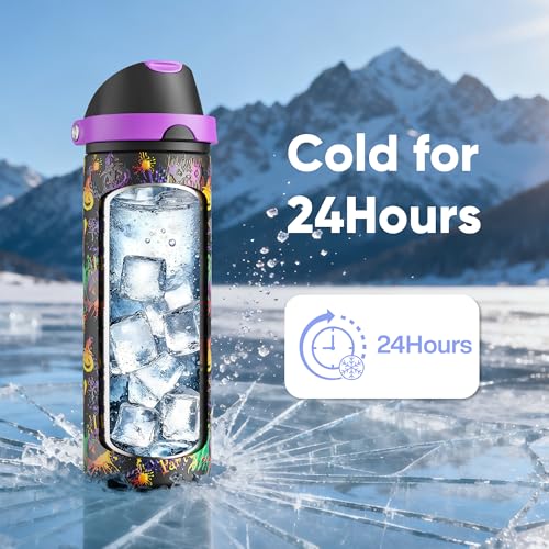 Insulated Water Bottle with Straw