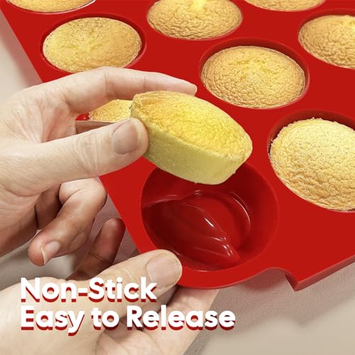 2 Pack Silicone Muffin Pan for Baking (2 Count)