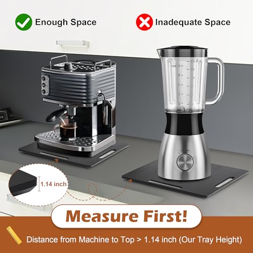 Appliance Slider for Kitchen Appliances 360° Rolling Sliding Tray for Coffee Maker Countertop