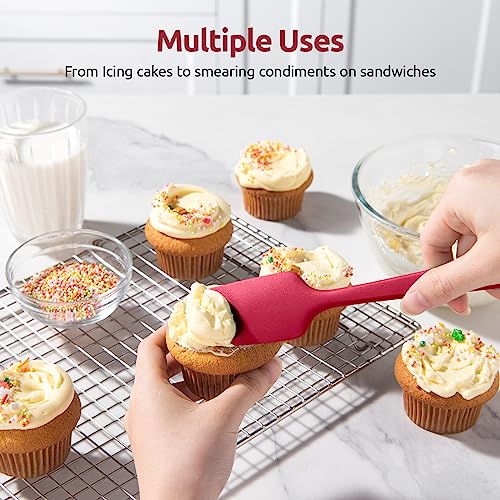 Silicone Spatula Set with 600 Degrees Fahrenheit Heat Resistant