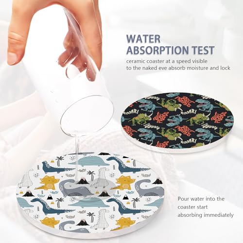 Drink Coasters Set of 6 with Holder