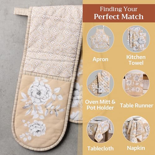 Double Oven Mitts 100% Cotton Double Oven Glove
