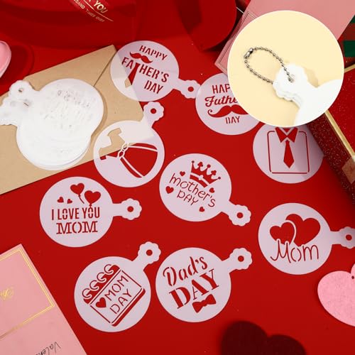 36Pcs Mother's Father's Day Cookie Cake Stencil Templates (36 Count)