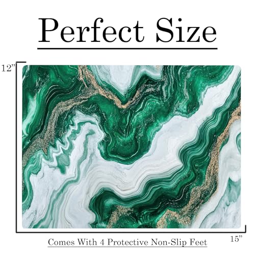 White Green Moss Agate Marble Kitchen Glass Cutting Board Ocean Decorative Gift Marbled Granite Stone Rock Gift For Her Mom Wife
