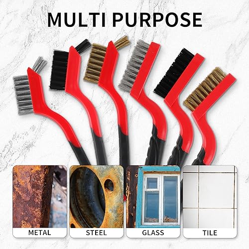 6 Pack Wire Brush Set Nylon