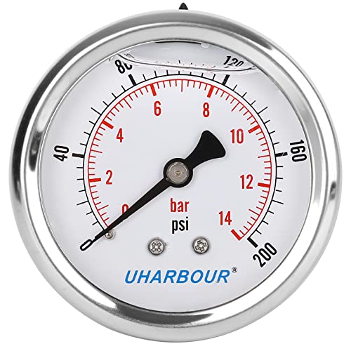 Glycerin Filled Pressure Gauge 200psi