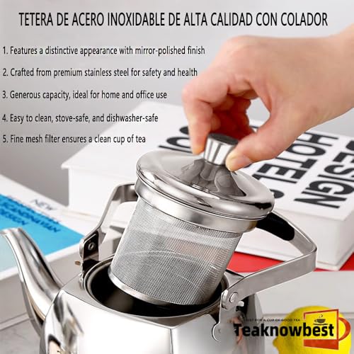 Stainless Steel Tea Pots with Infuser
