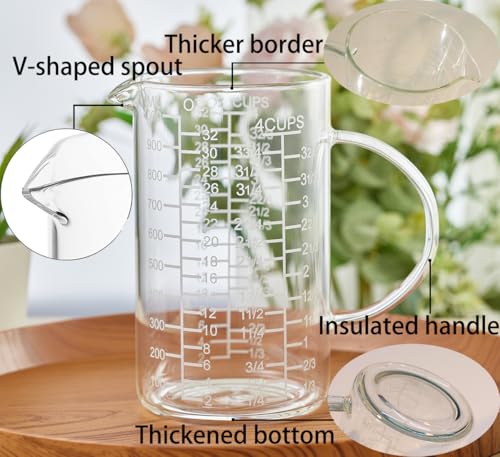 Ackers Mirror Etching Scale Glass Measuring Cup