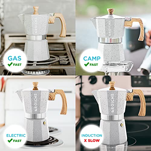 Milano Stovetop Espresso Maker Moka Pot 6 espresso Cup