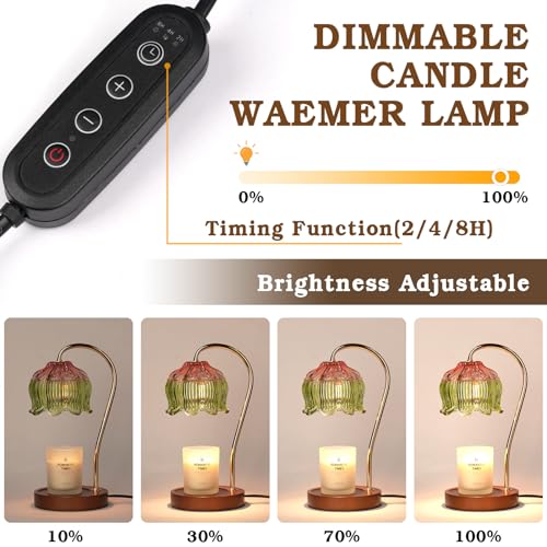 Glass Candle Warmer Lamp with Timer