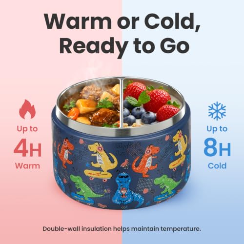 12oz Insulated Vacuum Food Jar with Buckle Lid Wide Mouth Soup Thermo for Hot Food Kids Leakproof Stainless Steel Lunch Container