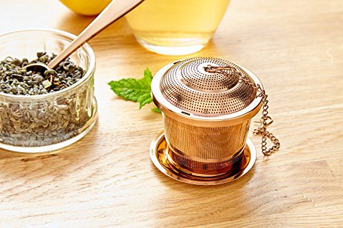 Tea Infuser Set of 2 with Tea Scoop & Drip Trays