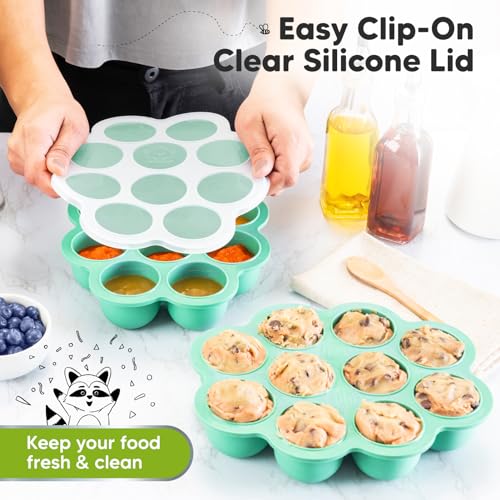 Silicone Food Freezer Trays with Lid
