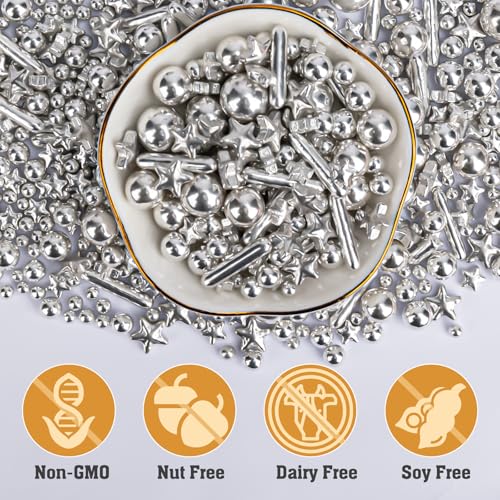 Silver Sprinkles 130g (4.58 Ounce)