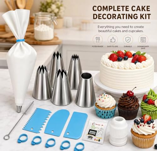 17 Pcs Large Piping Tips Set
