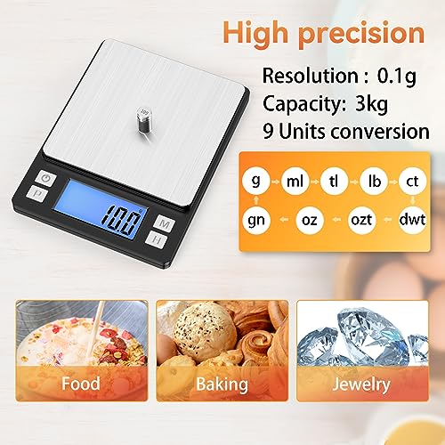Upgraded Small Food Scale with 0.1 g