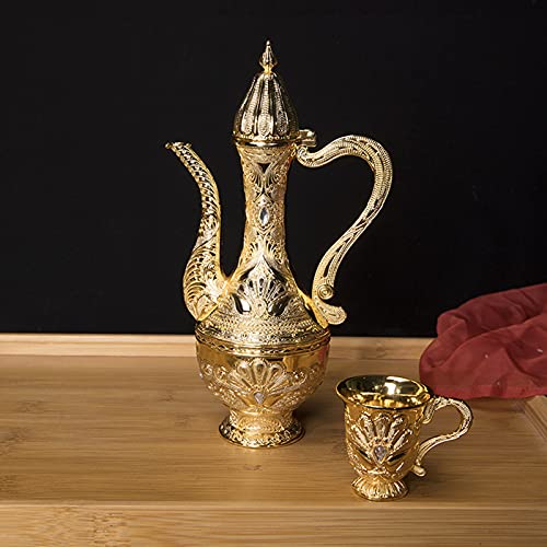 Turkish Tea Coffee Cup and Pot Set Including Teapot
