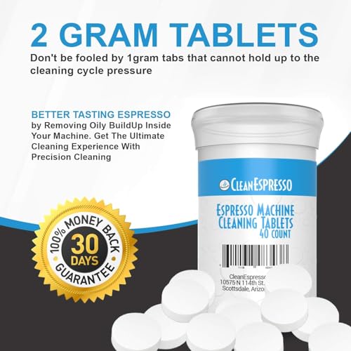Breville Compatible 2 Gram Cleaning Tablets for Espresso Machines (40 Count)