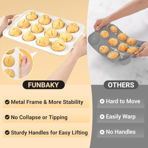 Silicone Muffin Pans for Baking (2 Count)