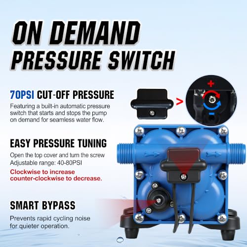 110V RV Water Booster Transfer Pump