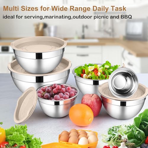6 PCS Mixing Bowls with Lid Set (12 Count)