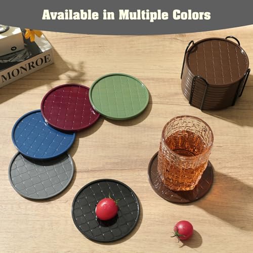 Coasters Drink Coasters Set of 8 with Holder (8 Count)