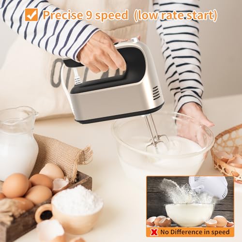 9 Speed Digital Hand Mixer Electric