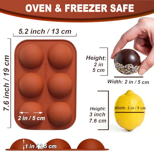 6 Holes Medium Semi Sphere Silicone Molds (87 Count)