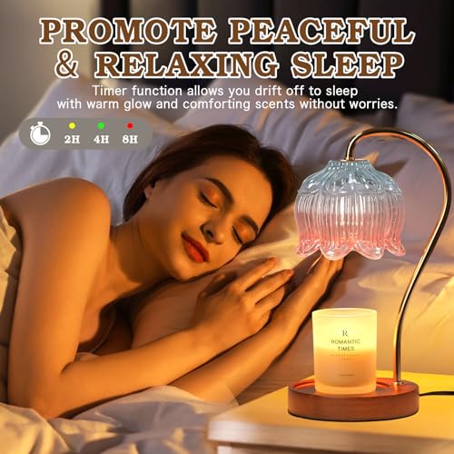 Flower Candle Warmer Lamp with Timer
